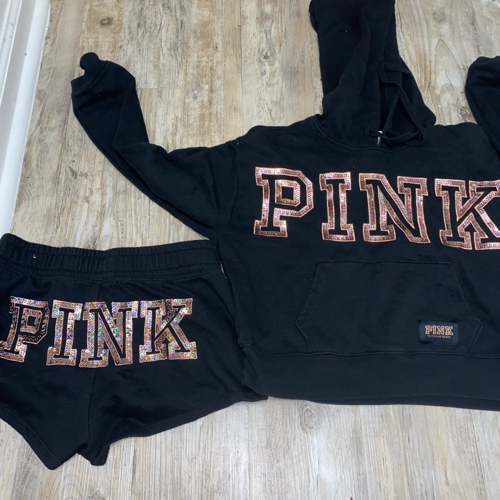 Victoria Secret PINK short and Hoodie set